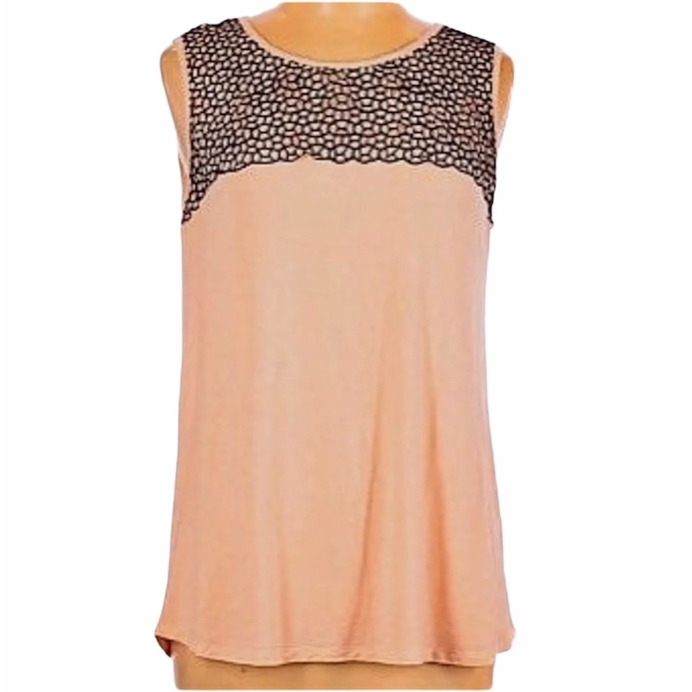 Belldini Lace-Yoke Sleeveless Women's Top